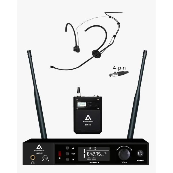 K.Meister UW-501H Headset tipi Kablosuz Mikrofon Seti