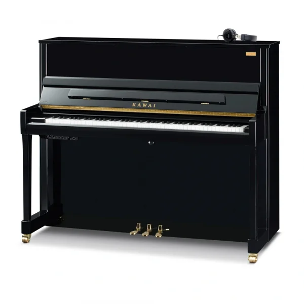 KAWAI K-300 AR2 M/PEP AURES / 122 cm Hibrit Parlak Siyah Duvar Piyanosu - Japon Üretimi