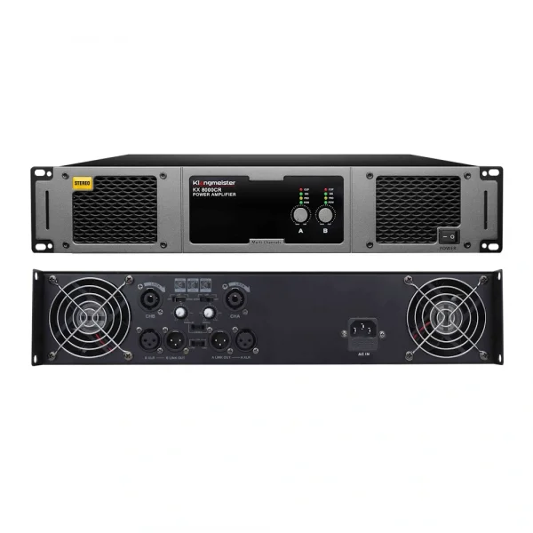 K.Meister KX8000CR 2x1300W/4-ohm H-Class Power Amfi with crossover Subbass çıkışı