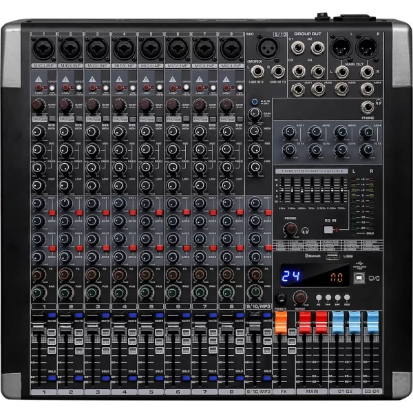 Klangmeister M10-PRO 10 Kanal Dec Mikser, BT/USB/REC
