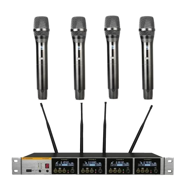 Klangmeister UW-3430 4 EL Mikrofonlu Kablosuz Mikrofon Seti