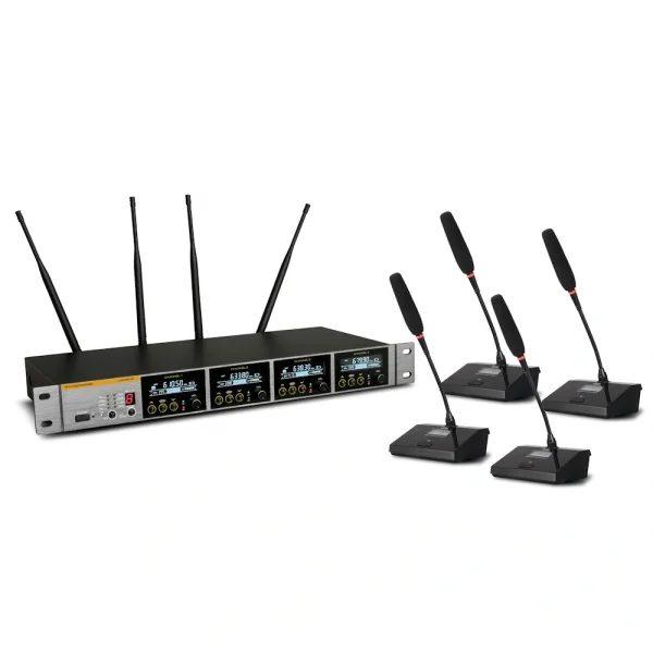 K.Meister UW-3450 4 Kürsü Mikrofonlu Kablosuz Mikrofon Seti