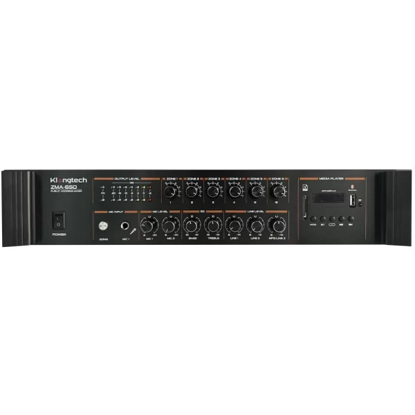 K.Meister ZMA-650 6-zone 650W/100V Mixer Amplifier | Bluetooth | Radyo | USB