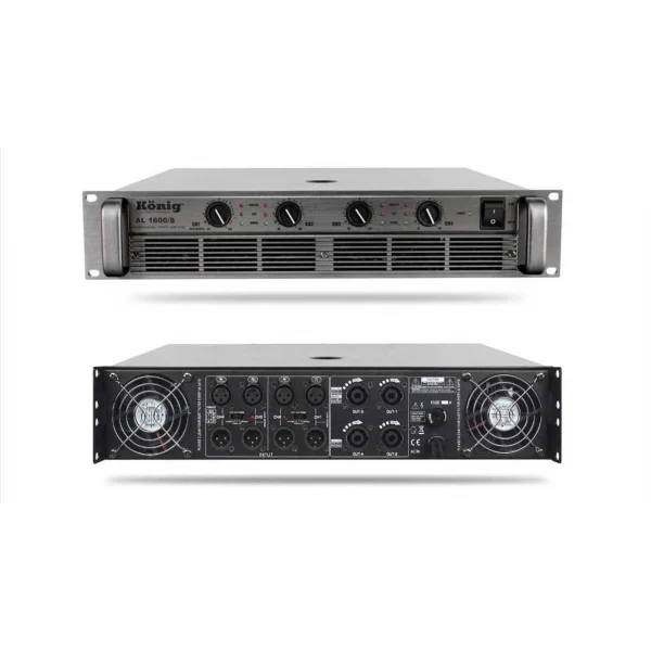 König AL-1600/S Quad 4x300W 4-ohm Power Amplifier