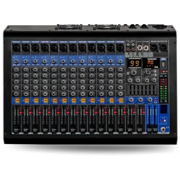 König KA12700P 12 Kanal Power Mixer USB Bluetooth Kayıt