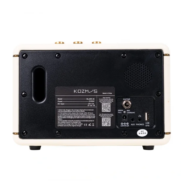 KOZMOS Blaze-30CR Uygulama ile Kontrol Edilebilen Elektro Gitar Amfisi ve Bluetooth Hoparlör