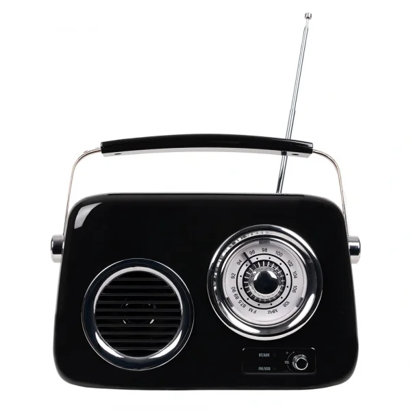 KOZMOS FB-R302-BK Siyah Retro Radyo ve Bluetooth Hoparlör