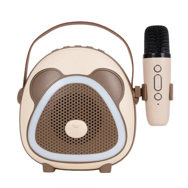 KOZMOS Karaoke Mikrofonlu Kahverengi Çocuk Hoparlörü