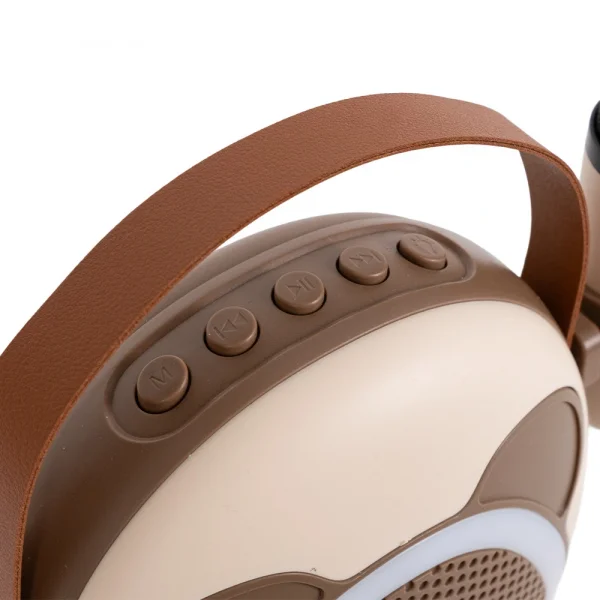 KOZMOS Karaoke Mikrofonlu Kahverengi Çocuk Hoparlörü