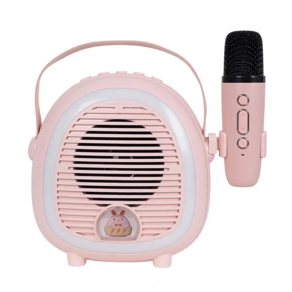 KOZMOS Karaoke Mikrofonlu Pembe Çocuk Hoparlörü