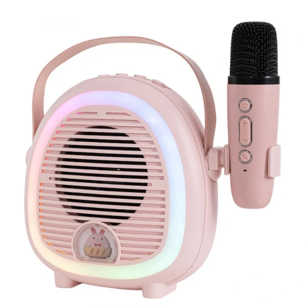 KOZMOS Karaoke Mikrofonlu Pembe Çocuk Hoparlörü