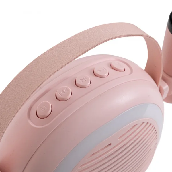 KOZMOS Karaoke Mikrofonlu Pembe Çocuk Hoparlörü