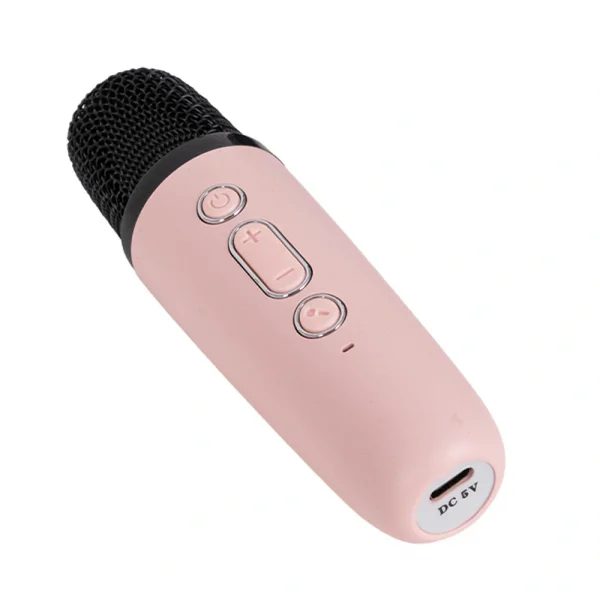 KOZMOS Karaoke Mikrofonlu Pembe Çocuk Hoparlörü