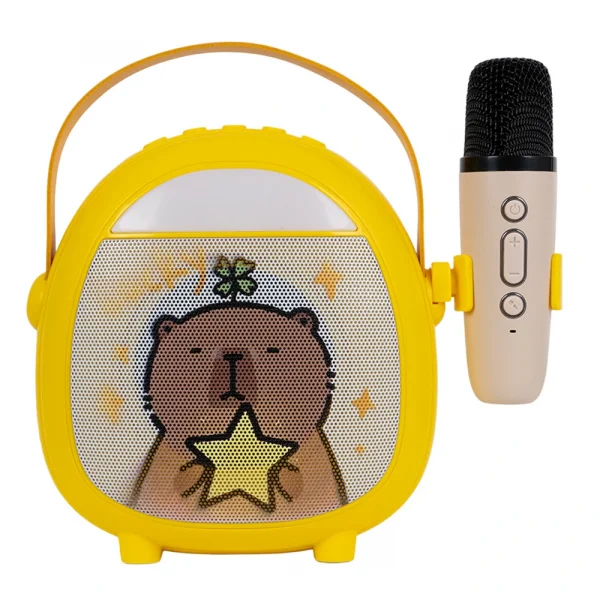 KOZMOS Karaoke Mikrofonlu Sarı Çocuk Hoparlörü