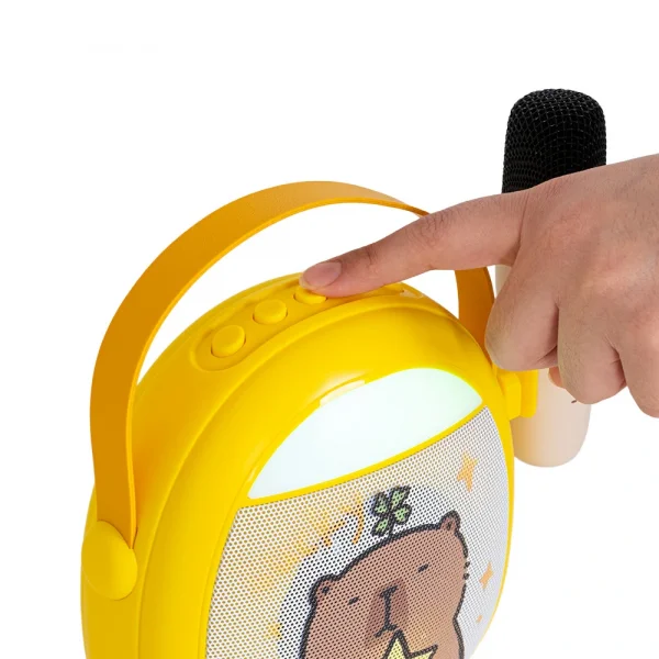 KOZMOS Karaoke Mikrofonlu Sarı Çocuk Hoparlörü