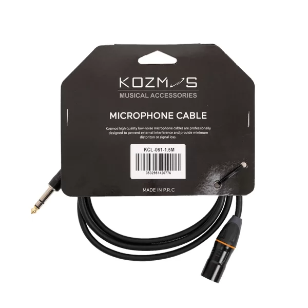KOZMOS KCL-061-1.5M XLR-TRS 635mm Stereo 1.5M Kablo