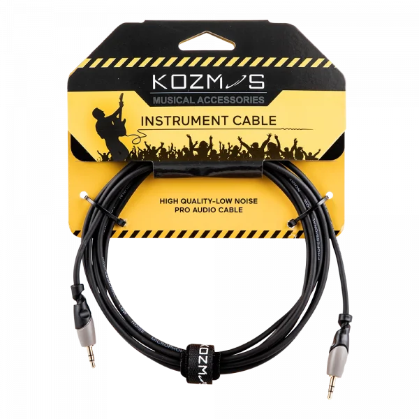 Kozmos KCL-160-3M 3,5mm Siyah/Gri Stereo 3mt AUX Kablosu
