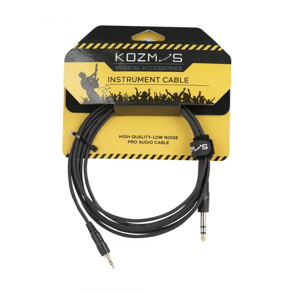 Kozmos KCL-231-3M / 3.5 mm TRS (E) &lt;-&gt; 1/4 TRS (E) Stereo 3 Mt