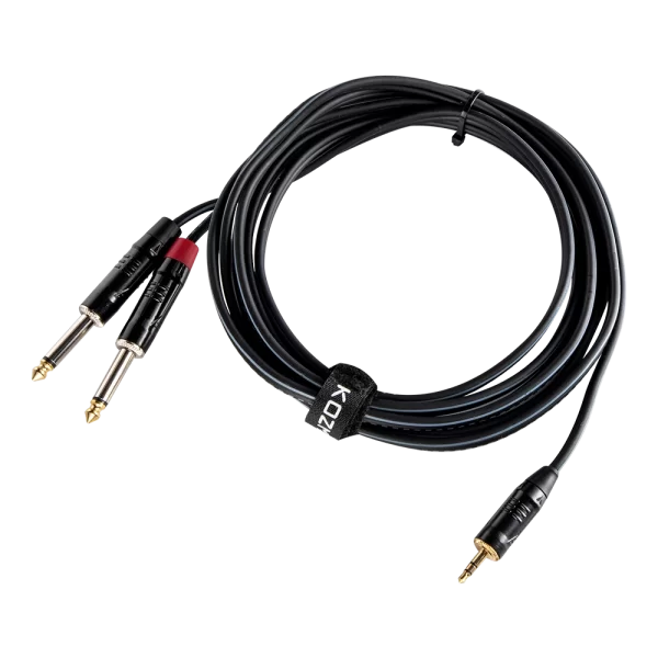 Kozmos KCL-333-3M Stereo 3,5mm - 2 x 6,35mm Mono 3mt Kablo