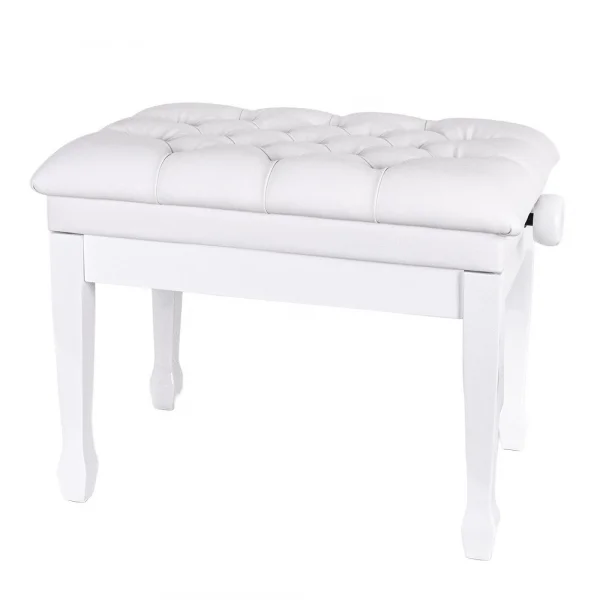 KOZMOS PJ006-WH Ayarlı Piyano Taburesi - Beyaz