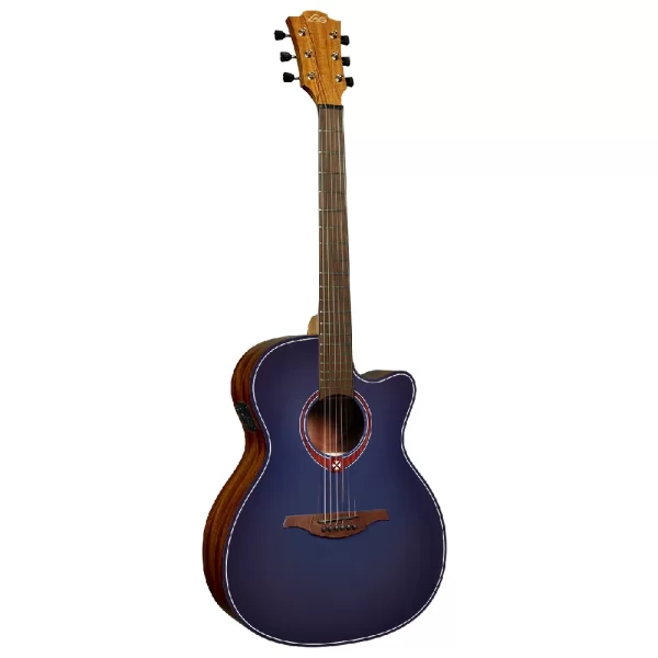 LAG GLA T-BLUE-ACE Tramontane Auditorium Cutaway Blue Burst Elektro Akustik Gitar
