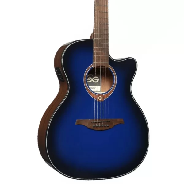 LAG GLA T-BLUE-DCE Tramontane Dreadnought Cutaway Blue Burst Elektro Akustik Gitar