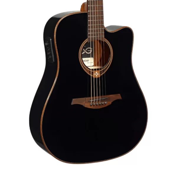LAG GLA T118DCE-BLK  Sİyah Dreadnought Cutaway Elektro Akustik Gitar