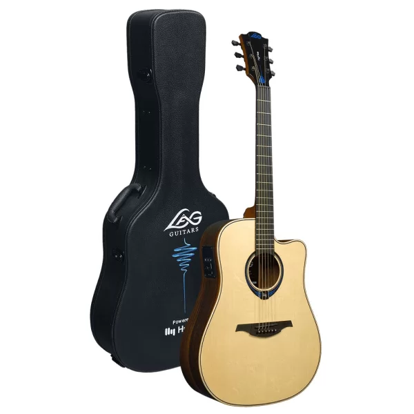 LAG THV30DCE Dreadnought Cutaway Elektro akustik Gitar (Case Dahil)