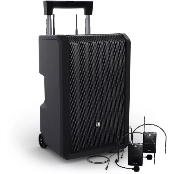 LD Systems ANNY 10BPH 2 B5 Taşınabilir PA Sistemi, Akülü Mobil Hoparlör, Çift Mikrofon