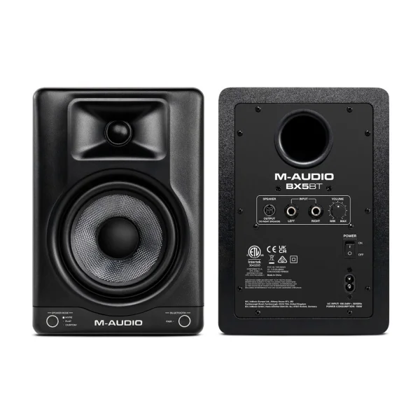 M-Audio BX5BT 5  DSP Destekli, Bluetooth bağlantılı, Applikasyon Kontrollü Amplifikatörlü Stüdyo Hoparlörleri (Çift)