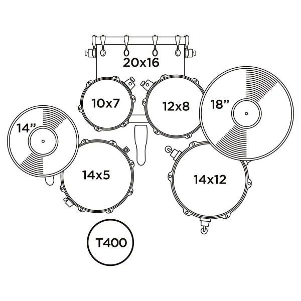 Mapex Venus Akustik Davul 20+10+12+14FT+14S (VE5044FTCVI)