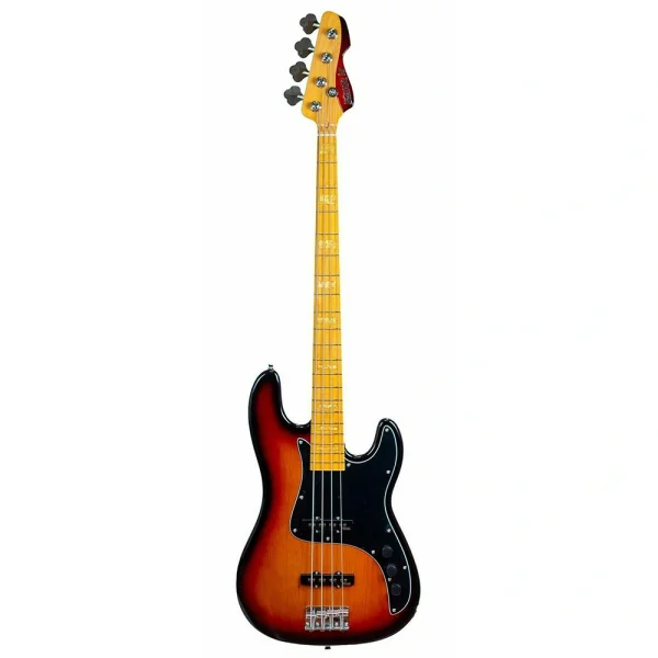 Markbass MB GV 4 Gloxy Serisi Akçaağaç Klavye 3-Ton Sunburst Bas Gitar