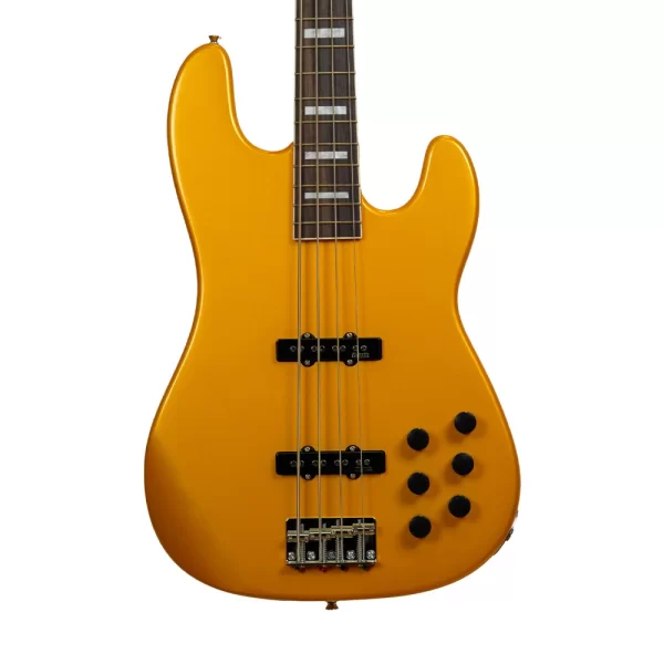 Markbass MB GV 4 Gloxy Serisi Aktif Manyetik Metallic Yellow Bas Gitar
