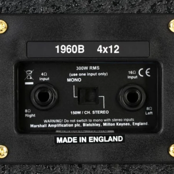 MARSHALL 1960B 4x12” 300W Mono/Stereo Düz Kabin