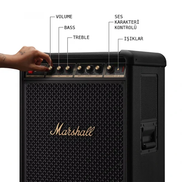 MARSHALL Bromley 750 BT Partybox Şarjlı Hoparlör 2x10 500W, blueotooth, 24 kg