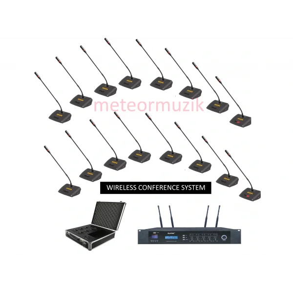 HTDZ 2288 Kablosuz Konferans Sistemi | 256 mikrofona kadar genişleyebilir.