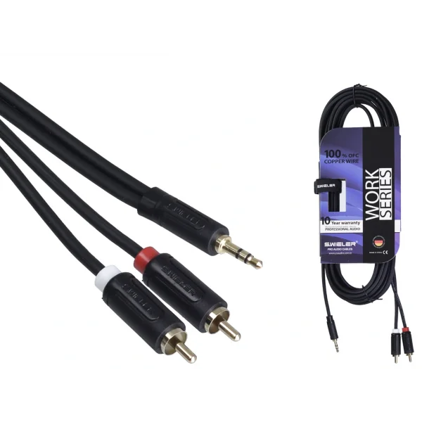 Meteor 47107 3.5 mm. to RCA Kablo, Aux Kablosu