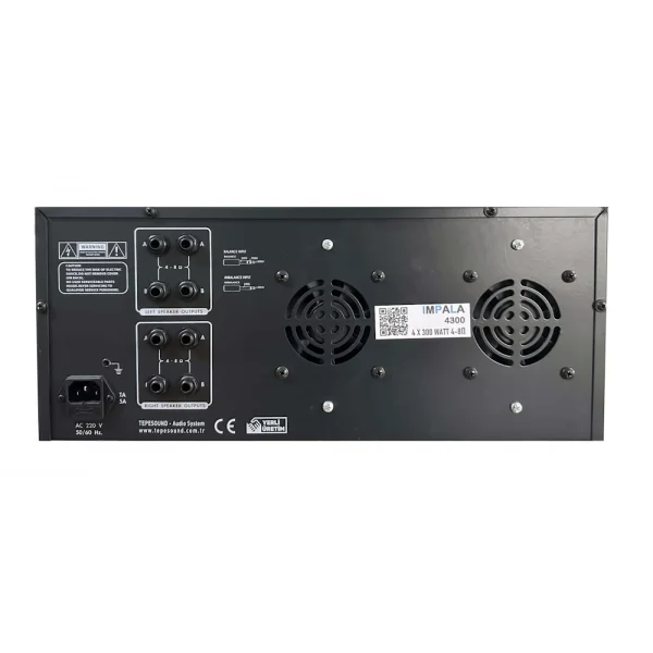 METEOR IMPALA 4400T USB Mixer-Amfi 4x400W/100V, 6 Mic/Line