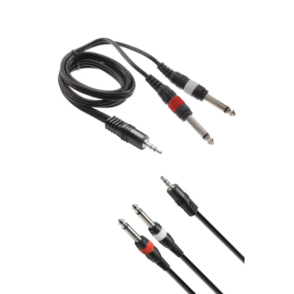 Roxtone K13520 Aux / Audio Kablo 20 metre 2x6.3mm Mono to 3.5mm stereo