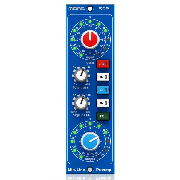 MIDAS MICROPHONE PREAMPLIFIER 502 V2 500 Serisi Mikrofon Preamfisi