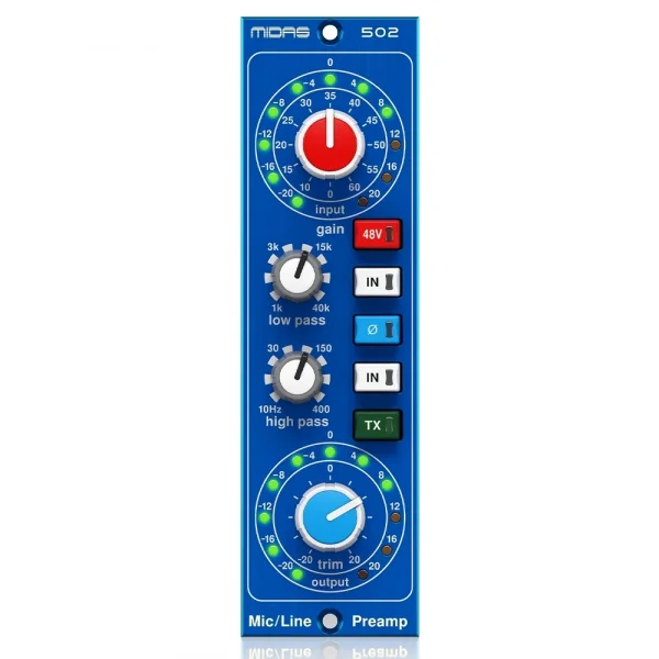 MIDAS MICROPHONE PREAMPLIFIER 502 V2 500 Serisi Mikrofon Preamfisi