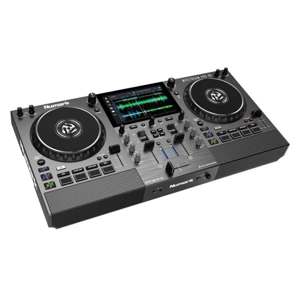 Numark Mixstream Pro Go Pil ile çalışabilen, Amazon Müzik Destekli, Standalone Streaming DJ Kontrolcüsü
