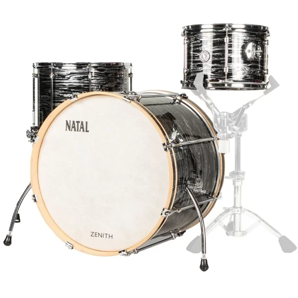 NATAL KZN-TR-FBK Zenith Forge Black 3 Parça (22B/12T/16F) Akustik Davul Seti