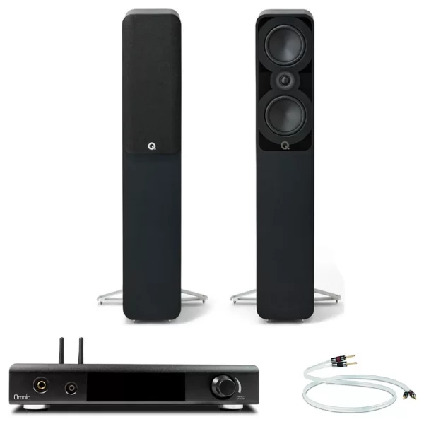 NuPrime Omnia A300SE - Q Acoustics 5040 Black - QED Signature Revelation 3M. Hi-Fi Müzik Sistemi