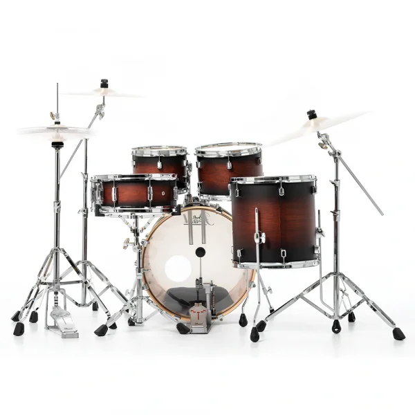PEARL DMP905/C260 Decade Maple Satin Brown Burst 5 Parça (20B/10T/12T/14F/14S) Aksamlı Akustik Davul Seti