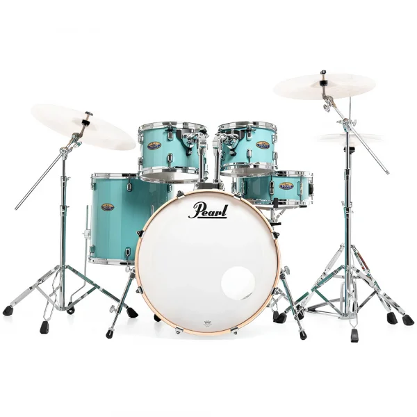PEARL DMP905/C884 Decade Maple Turkuaz 5 Parça (20B/10T/12T/14F/14S) Aksamlı Akustik Davul Seti