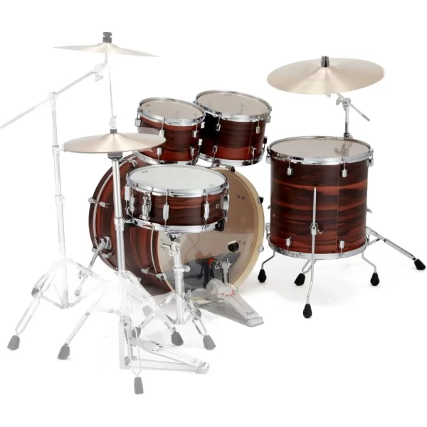 PEARL DMP925S/C828 Maple Mat Koyu Ceviz 5 Parça (22B/10T/12T/16F/14T) Aksamlı Akustik Davul Seti