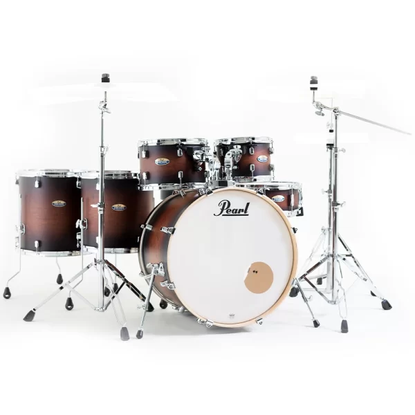 PEARL DMP926S/C260 Decade Maple Satin Brown Burst 6 Parça (22B/10T/12T/14F/16F/14S) Aksamlı Akustik Davul Seti
