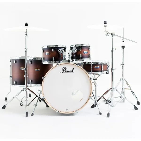 PEARL DMP926S/C260 Decade Maple Satin Brown Burst 6 Parça (22B/10T/12T/14F/16F/14S) Aksamlı Akustik Davul Seti