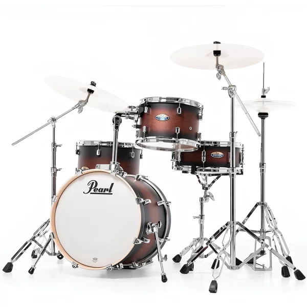 PEARL DMP984/C260 Decade Maple Satin Brown Burst 4 Parça (18B/12T/14F/14S) Aksamlı Akustik Davul Seti
